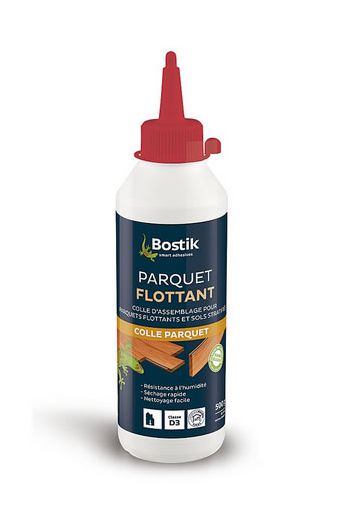 Bostik Colle de Fixation pour Plinthe en Bois, PVC et Medium – Colle Mastic  Acrylique pour Parquets – Usage Intérieur – Prise Immédiate – Sans Solvant