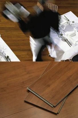 Parquet bambou flottant densifié ambre